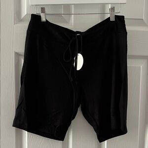 NIA NWT Black Drawstring Shorts. XS and Large